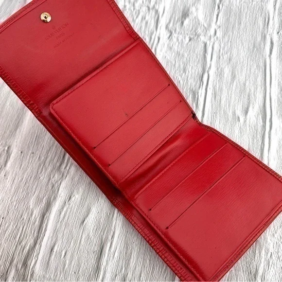 AUTHENTIC Louis Vuitton Marco Wallet. Red.